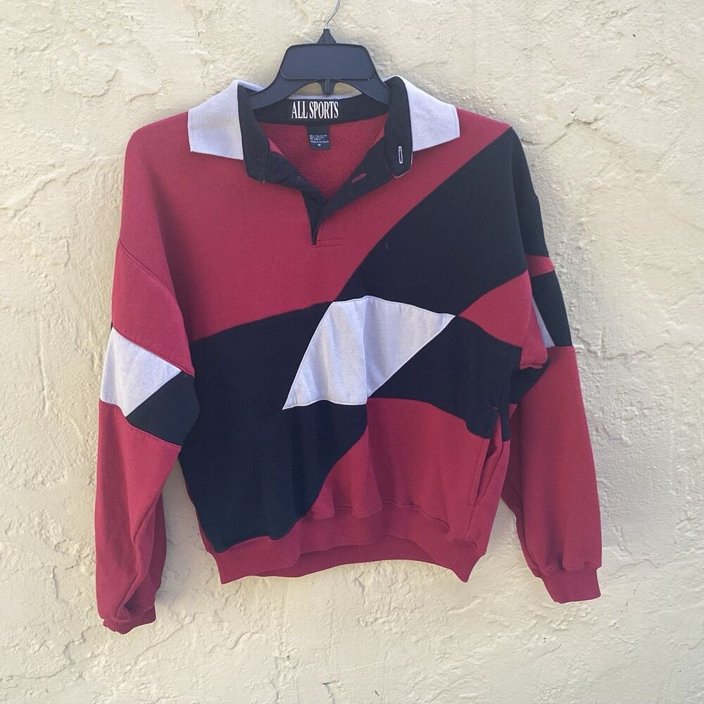 Vintage All Sports Collared sweatshirt sz M